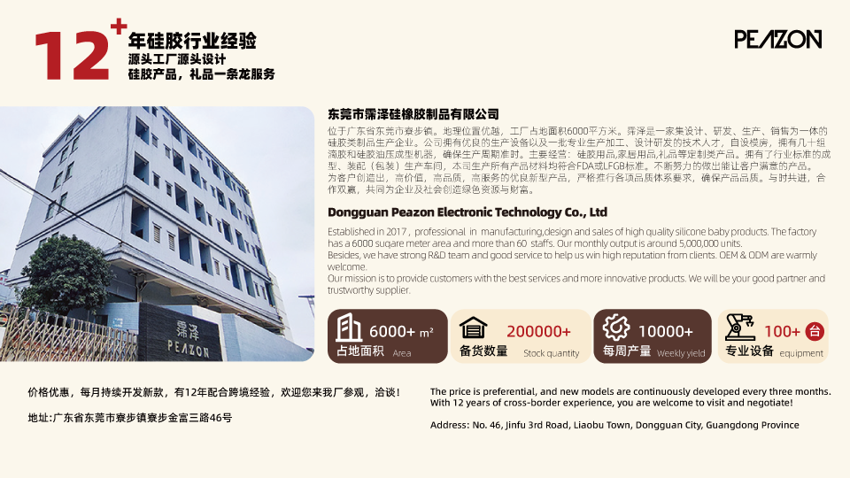 About PEAZON: Silicone Baby Products & OEM/ODM Manufacturing